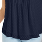 Charter Club Top plissado feminino com bolinhas, azul, tamanho pequeno