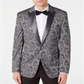 Blazer masculino com estampa paisley Ryan Seacrest Distinction, tamanho 44, prateado