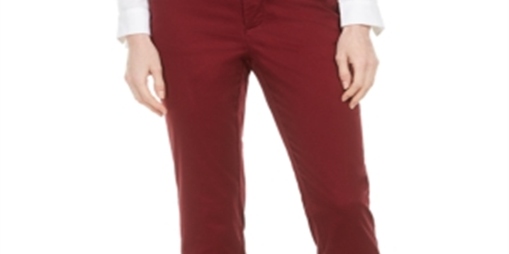 Calça feminina slim Maison Jules vermelha tamanho 4