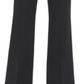 Calça flare Calvin Klein feminina para trabalho, preta, tamanho 6