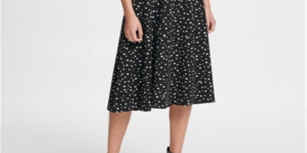 Vestido MIDI sem mangas feminino DKNY, preto, tamanho 8