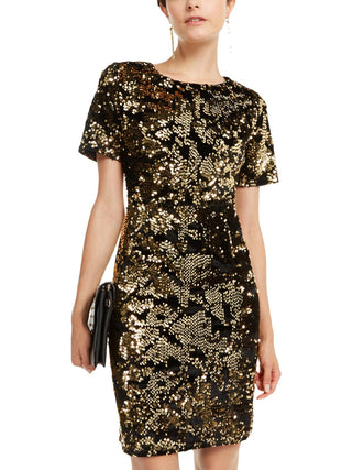 Vestido de lantejoulas feminino INC International Concepts amarelo tamanho pequeno