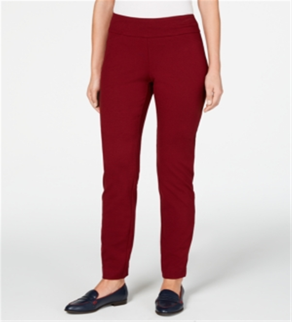Calça Ponte Feminina Cambridge Pull on Charter Club Vermelha Tamanho 6