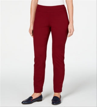 Calça Ponte Feminina Cambridge Pull on Charter Club Vermelha Tamanho 6