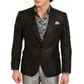 Tallia Masculino Clássico Shimmer Xale Gola Terno Preto Tamanho 42