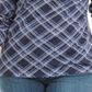Karen Scott Xadrez Feminino Gola Alta Intrepid Azul Tamanho XS
