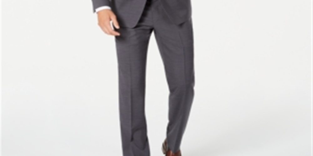 Terno masculino Marc New York Modern Fit Stretch Solid Cinza Tamanho 46