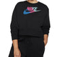 Moletom Nike Fleece Crew Feminino Preto Tamanho P