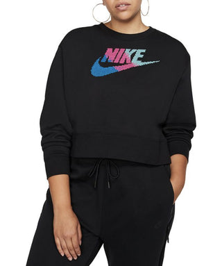 Moletom Nike Fleece Crew Feminino Preto Tamanho P