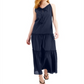 Vestido longo feminino com alças finas e decote halter da INC International Concepts, azul, tamanho XX-G