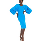 Vestido de malha feminino com manga raglan da INC International Concepts, azul, tamanho XX-grande