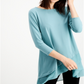 Blusa de malha feminina Alfani Soft L manga 3/4 verde tamanho grande