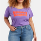 Camiseta feminina Levi's com logo, manga curta, roxa, tamanho 1X
