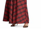 Vestido de festa longo xadrez vermelho sem mangas com decote em V e bainha longa, tamanho 10, RALPH LAUREN