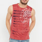 Camiseta regata Buffalo David Bitton Tufix Graphic masculina vermelha tamanho X-G