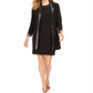 Vestido e jaqueta com acabamento embelezado Jessica Howard feminino, preto, tamanho 10