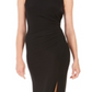 Vestido de festa longo sem mangas Vince Camuto feminino, preto, tamanho 4