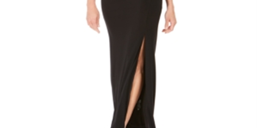 Vestido de festa longo sem mangas Vince Camuto feminino, preto, tamanho 4