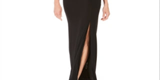 Vestido de festa longo sem mangas Vince Camuto feminino, preto, tamanho 4