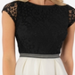 Vestido curto de renda feminino Speechless Fit &amp; Flare, tamanho médio, preto