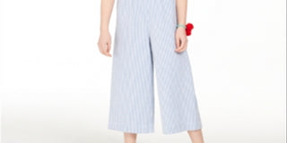 Charter Club Big Girl's Mommy &amp; Me Seersucker Macacão Azul Tamanho X-Grande