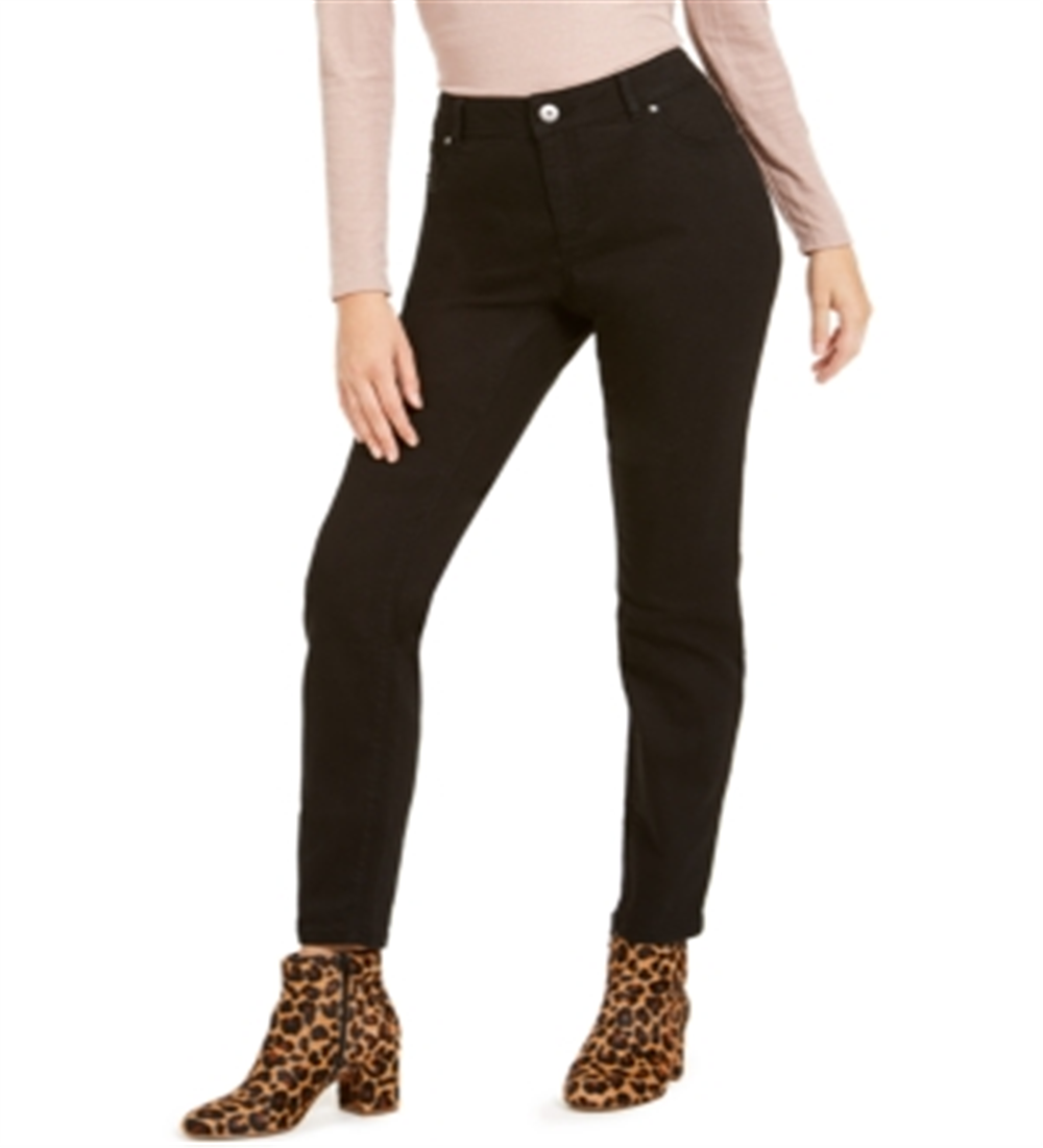 Calça jeans skinny feminina Essential Curvy Fit da INC International Concepts, preta, tamanho 4S