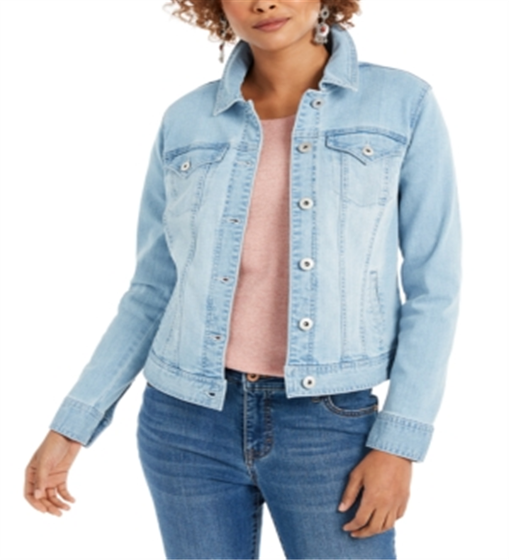 Jaqueta jeans feminina Style &amp; Co azul tamanho M