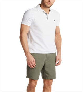 Calções de convés Nautica Stretch Classic Fit para homem, verde, tamanho 42