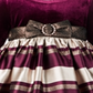 Vestido listrado de veludo jacquard da Bonnie Baby Girl, tamanho 12 meses, vermelho