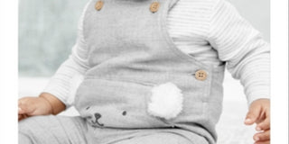 Conjunto de macacão e camiseta listrada Carter's Baby Boy, 2 peças, tamanho cinza, recém-nascido