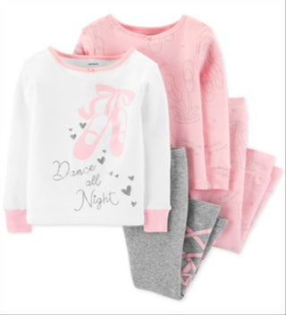 Conjunto de pijama Carter's Toddler Girl's Sleep Bottoms Dance All Night' Ballet 2 pares rosa tamanho 2T