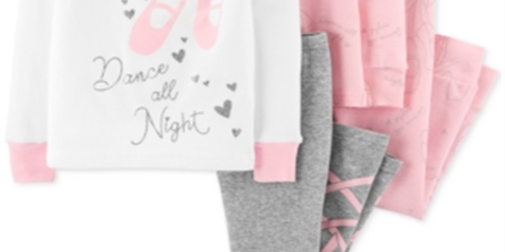 Conjunto de pijama Carter's Toddler Girl's Sleep Bottoms Dance All Night' Ballet 2 pares rosa tamanho 2T