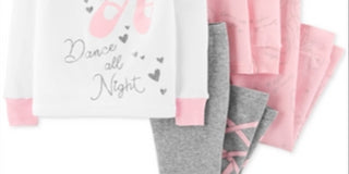 Conjunto de pijama Carter's Toddler Girl's Sleep Bottoms Dance All Night' Ballet 2 pares rosa tamanho 2T