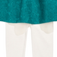 Conjunto de túnica de renda e leggings com babados First Impressions para bebê menina, 2 peças, verde, tamanho 0-3