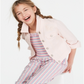 Jaqueta jeans Epic Threads Big Girl's Crochet Trim Rosa Tamanho Médio