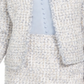 Jaqueta Calvin Klein Feminina de Tweed com Frente Aberta Cinza Tamanho 6