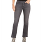 Jeans feminino estilo &amp; co com bolso brilhante e corte bootcut, preto, tamanho 2, pequeno