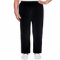 Calça de veludo feminina Alfred Dunner Idea, preta, tamanho pequeno