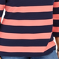 Top listrado feminino Charter Club com acabamento em ilhós, vermelho, tamanho XX-G