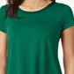 Camiseta Alfani Feminina com Acabamento em Cetim, Cano Alto e Baixo, Verde, Tamanho Pequeno P
