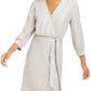 Vestido infantil City Studios Surplice A Line Cinza Tamanho 0