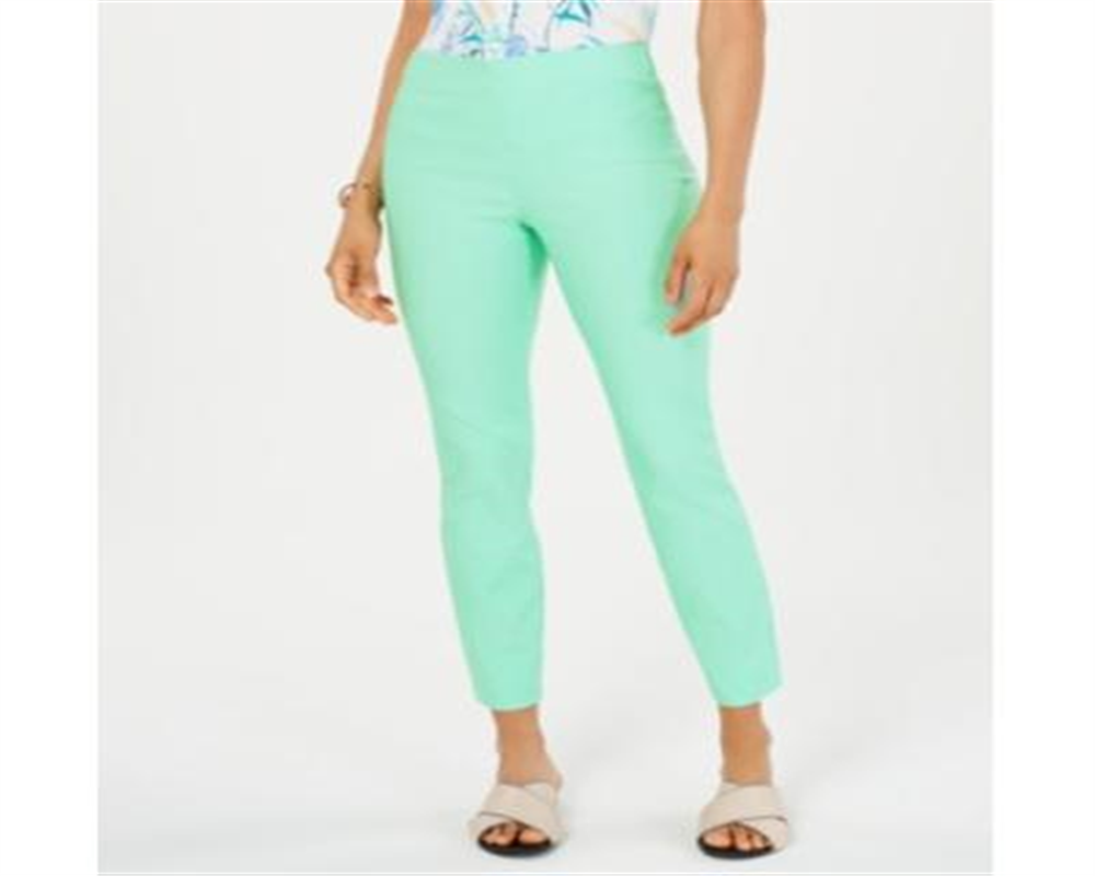 Calça feminina Chelsea Tummy Control Skinny Leg Tornozelo Charter Club Verde Tamanho 4