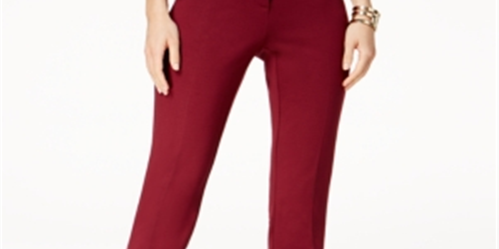 Calça skinny Hollywood feminina Alfani vermelha tamanho 6 pequena