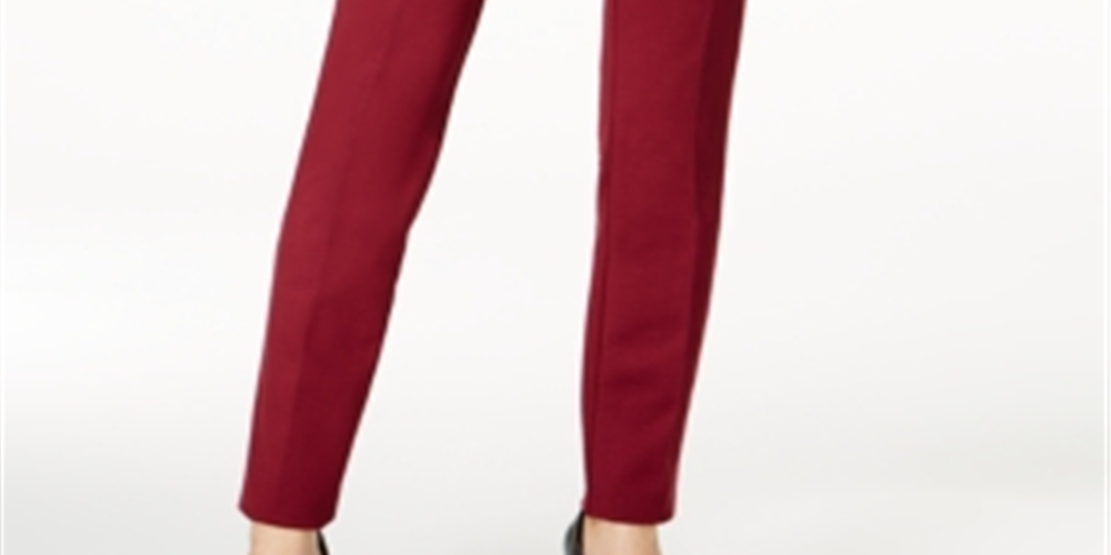 Calça skinny Hollywood feminina Alfani vermelha tamanho 6 pequena