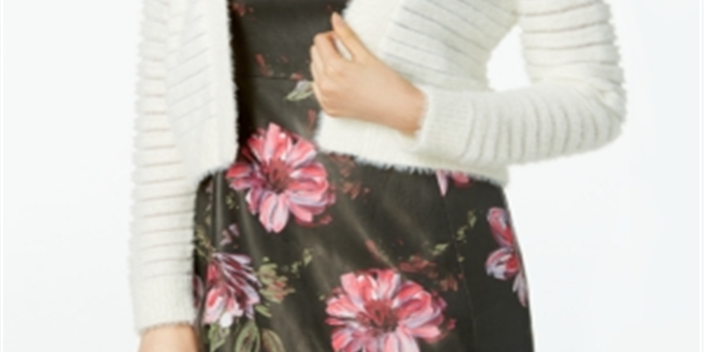 Calvin Klein Cardigan Cropped Feminino Shadow Stripe Branco Tamanho P