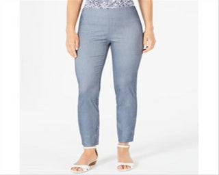 Calça skinny feminina Charter Club Tummy Control, azul, tamanho 10, pequena