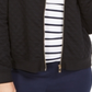 Jaqueta bomber feminina de malha texturizada Charter Club, preta, tamanho GG