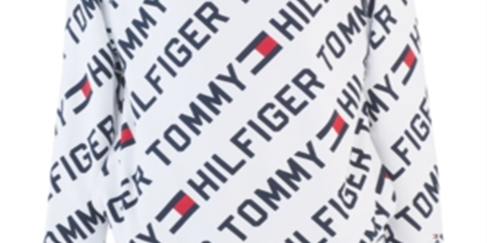 Tommy Hilfiger Big Boy's Jayden Fleece Hoodie com logotipo, branco, tamanho P