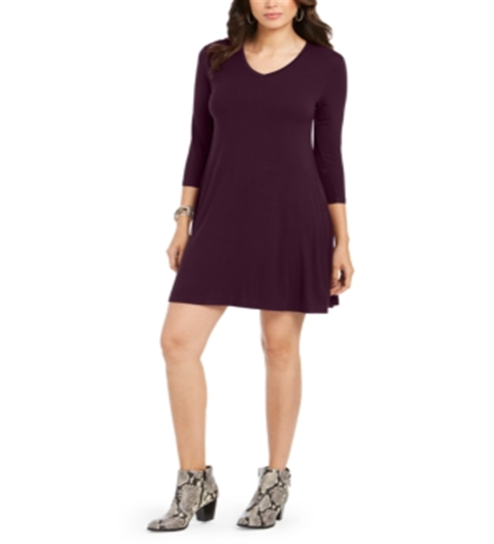 Vestido rodado feminino Style &amp; Co roxo tamanho pequeno P
