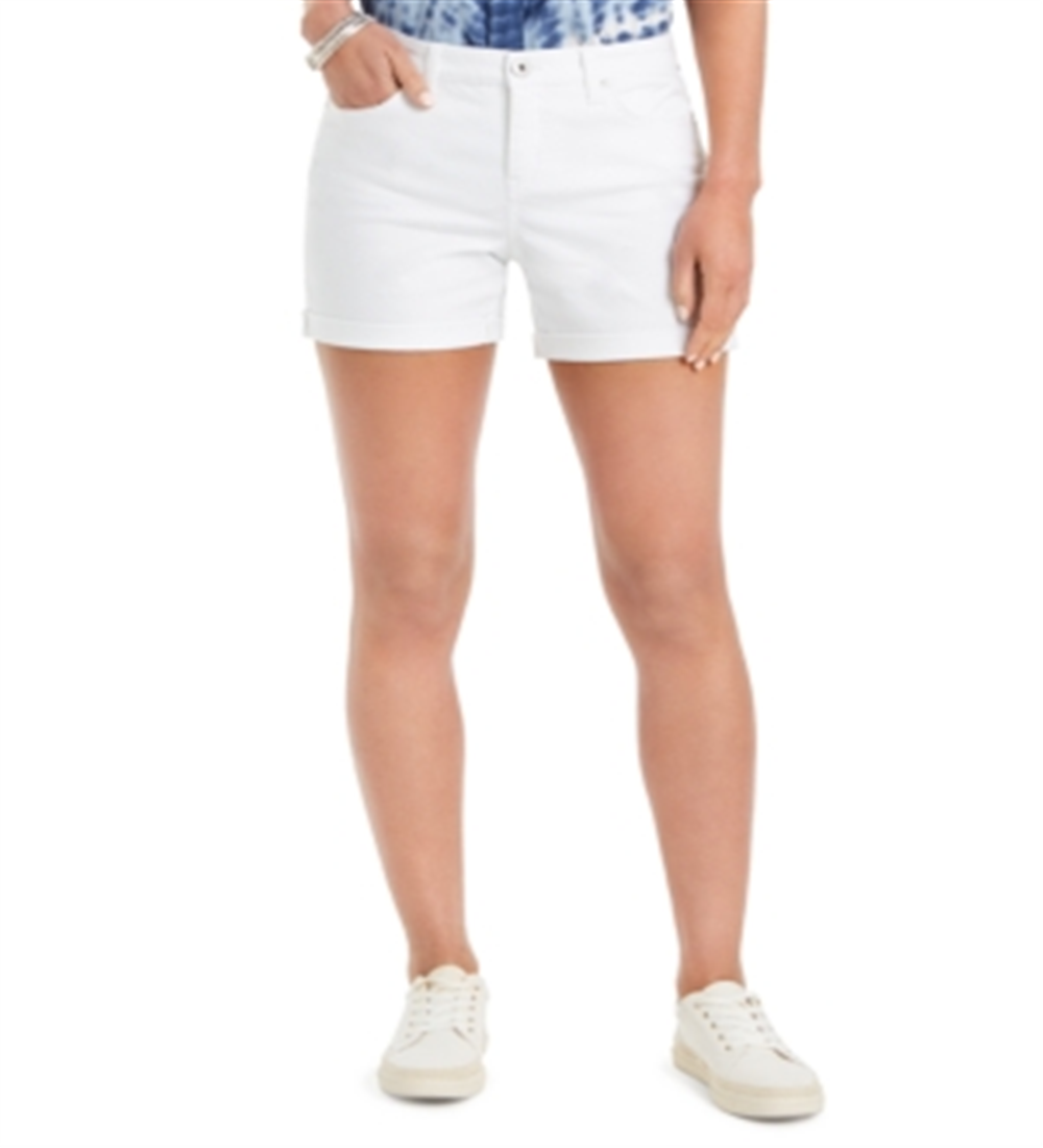 Shorts Boyfriend Feminino Style &amp; Co Branco Tamanho 2-CURTO